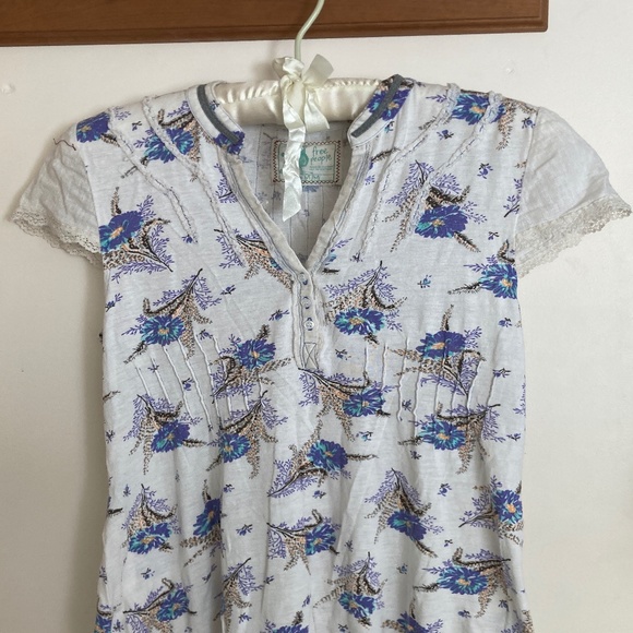 Free People Floral Tee / M - Picture 2 of 5